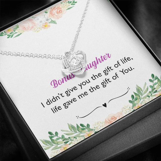 Bonus Daughter Gift - Life Gave Me Gift of You Infinity Necklace