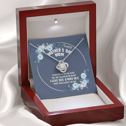 Mother's Day Gifts Love Knot Necklace I Love You And Miss You
