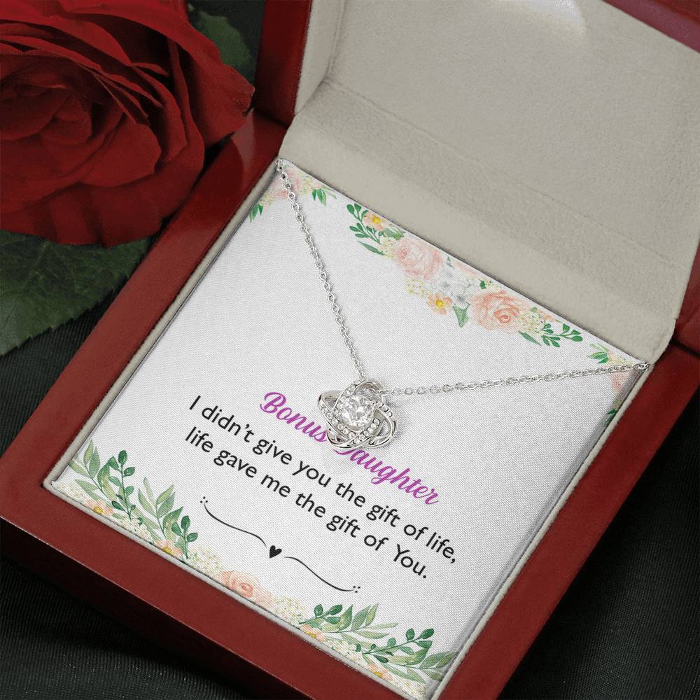 Bonus Daughter Gift - Life Gave Me Gift of You Infinity Necklace