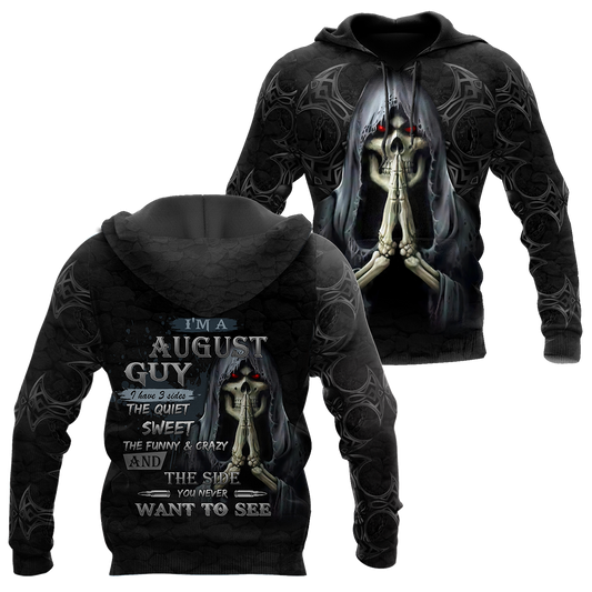 August Guy Skull 3D All Over Printed Shirts JJW28102003