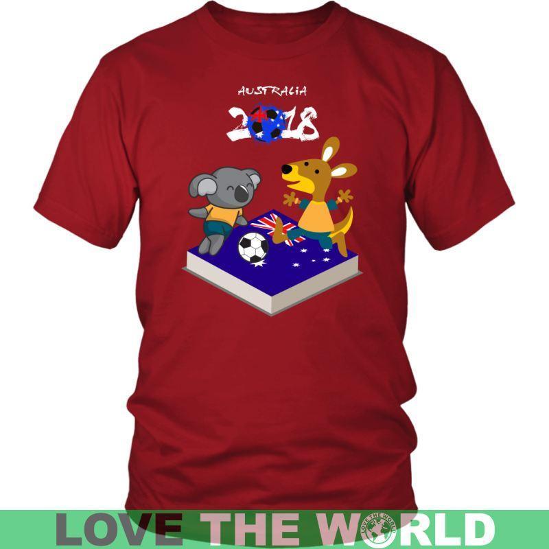 AUSTRALIA 2018 FOOTBALL T-SHIRT TH9-T-SHIRTS-HP Arts-District Unisex Shirt-Red-S-Vibe Cosy™