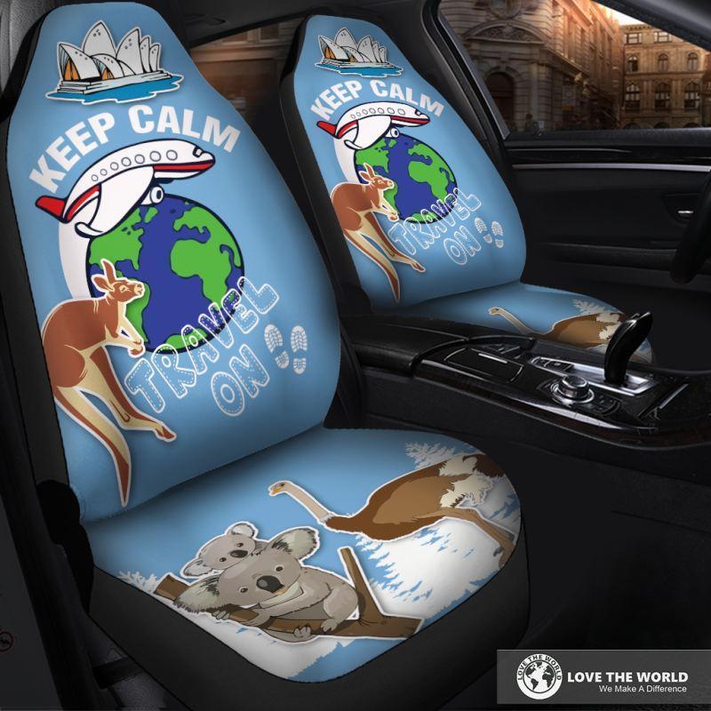 AUSTRALIA KEEP CALM TRAVEL CAR SEAT COVER S12-CAR SEAT COVERS-HP Arts-Car Seat Covers - AUSTRALIA KEEP CALM TRAVEL CAR SEAT COVER S12-Universal Fit-Vibe Cosy™