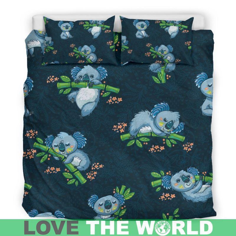 AUSTRALIA KOALA 001 BEDDING SET H4-BEDDING SETS-HP Arts-Bedding Set - Beige - AUSTRALIA KOALA 01-King-Vibe Cosy™