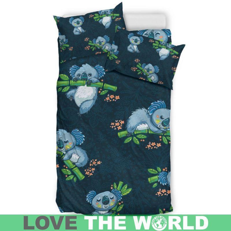 AUSTRALIA KOALA 001 BEDDING SET H4-BEDDING SETS-HP Arts-Bedding Set - Beige - AUSTRALIA KOALA 01-Twin-Vibe Cosy™