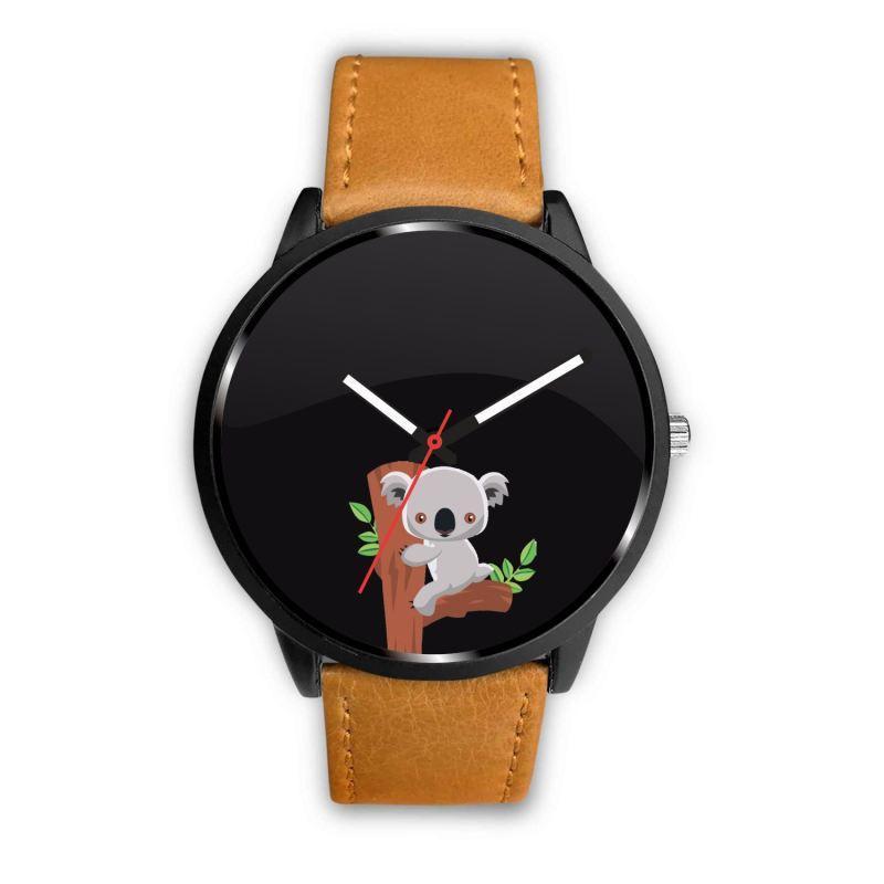 AUSTRALIA KOALA 02 LEATHER/STEEL WATCH H5-LEATHER-STEEL WATCHES-HP Arts-Mens 40mm-Brown-Vibe Cosy™