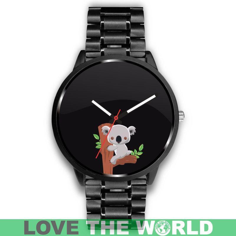 AUSTRALIA KOALA 02 LEATHER/STEEL WATCH H5-LEATHER-STEEL WATCHES-HP Arts-Mens 40mm-Metal Link-Vibe Cosy™
