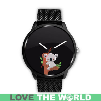 AUSTRALIA KOALA 02 LEATHER/STEEL WATCH H5-LEATHER-STEEL WATCHES-HP Arts-Mens 40mm-Metal Mesh-Vibe Cosy™