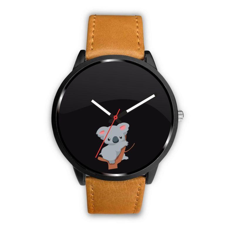 AUSTRALIA KOALA 04 LEATHER/STEEL WATCH H5-LEATHER-STEEL WATCHES-HP Arts-Mens 40mm-Brown-Vibe Cosy™