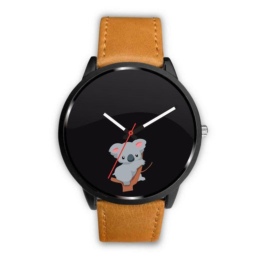 AUSTRALIA KOALA 04 LEATHER/STEEL WATCH H5-LEATHER-STEEL WATCHES-HP Arts-Mens 40mm-Brown-Vibe Cosy™