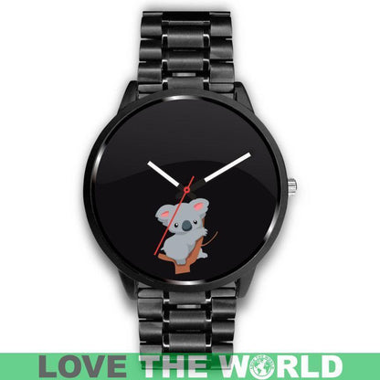 AUSTRALIA KOALA 04 LEATHER/STEEL WATCH H5-LEATHER-STEEL WATCHES-HP Arts-Mens 40mm-Metal Link-Vibe Cosy™