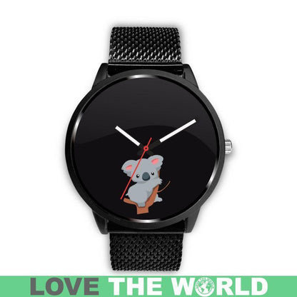 AUSTRALIA KOALA 04 LEATHER/STEEL WATCH H5-LEATHER-STEEL WATCHES-HP Arts-Mens 40mm-Metal Mesh-Vibe Cosy™