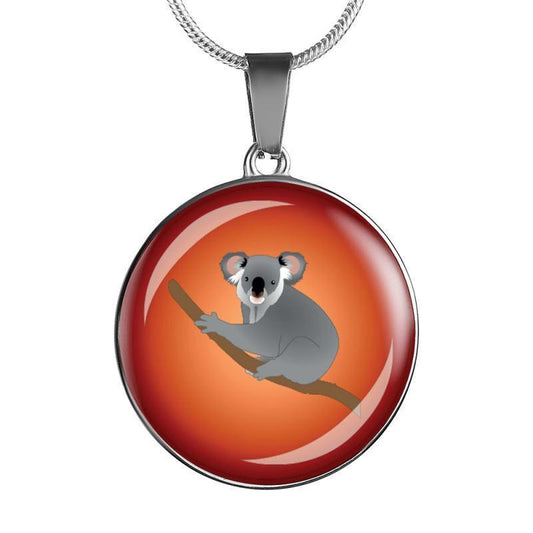 Australia Koala Circle Jewelries NN8-JEWELRIES-HP Arts-Luxury Necklace (Silver)-Vibe Cosy™