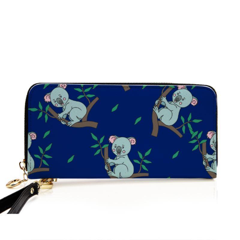 AUSTRALIA KOALA LEATHER WALLET H4-ZIPPER WALLETS-HP Arts-Style-1-Vibe Cosy™