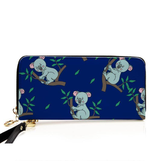 AUSTRALIA KOALA LEATHER WALLET H4-ZIPPER WALLETS-HP Arts-Style-1-Vibe Cosy™