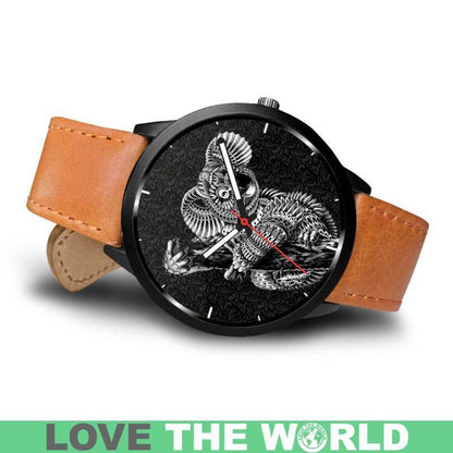 AUSTRALIA KOALA LEATHER/STEEL WATCHES T1-LEATHER-STEEL WATCHES-HP Arts-Mens 40mm-Brown-Vibe Cosy™