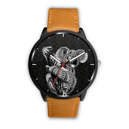 AUSTRALIA KOALA LEATHER/STEEL WATCHES T1-LEATHER-STEEL WATCHES-HP Arts-Mens 40mm-Brown-Vibe Cosy™
