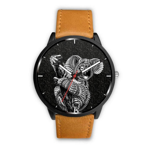 AUSTRALIA KOALA LEATHER/STEEL WATCHES T1-LEATHER-STEEL WATCHES-HP Arts-Mens 40mm-Brown-Vibe Cosy™