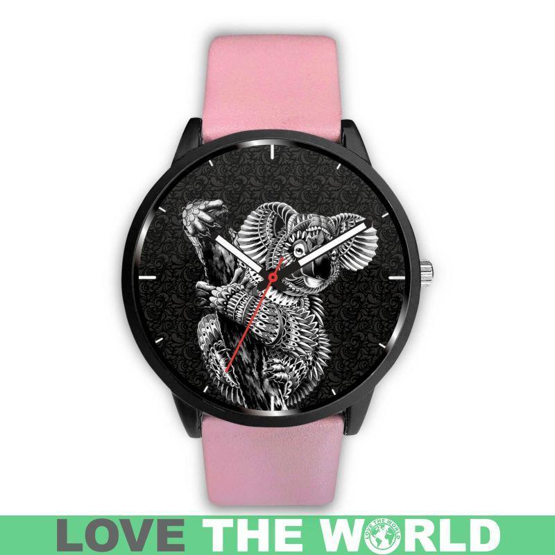AUSTRALIA KOALA LEATHER/STEEL WATCHES T1-LEATHER-STEEL WATCHES-HP Arts-Mens 40mm-White-Vibe Cosy™