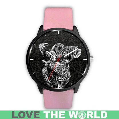 AUSTRALIA KOALA LEATHER/STEEL WATCHES T1-LEATHER-STEEL WATCHES-HP Arts-Mens 40mm-White-Vibe Cosy™