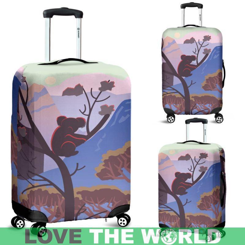 AUSTRALIA KOALA LUGGAGE COVER 02 K5-LUGGAGE COVERS-HP Arts-Luggage Covers - AUSTRALIA KOALA LUGGAGE COVER C1-Small 18-22 in / 45-55 cm-Vibe Cosy™