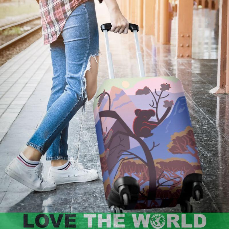 AUSTRALIA KOALA LUGGAGE COVER 02 K5-LUGGAGE COVERS-HP Arts-Luggage Covers - AUSTRALIA KOALA LUGGAGE COVER C1-Small 18-22 in / 45-55 cm-Vibe Cosy™