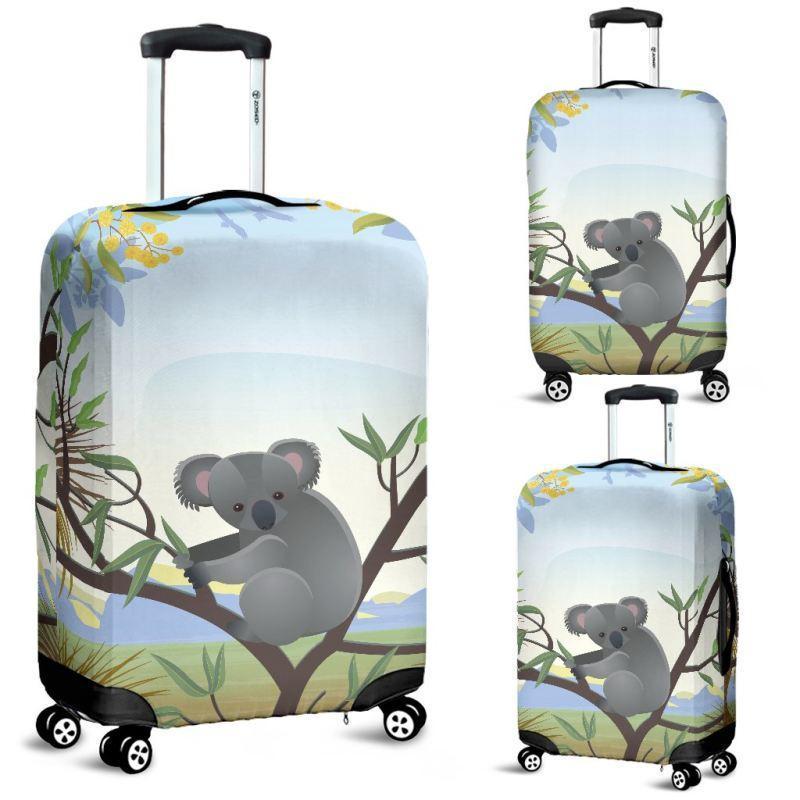 AUSTRALIA KOALA LUGGAGE COVER K5-LUGGAGE COVERS-HP Arts-Luggage Covers - AUSTRALIA KOALA LUGGAGE COVER C1-Small 18 -22 in / 45-55 cm-Vibe Cosy™