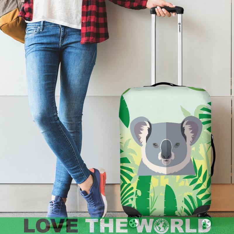 AUSTRALIA KOALA ON THE JUNGLE LUGGAGE COVER K5-LUGGAGE COVERS-HP Arts-Luggage Covers - AUSTRALIA KOA ON THE JUNGLE LUGGAGE COVER C1-Small 18-22 in / 45-55 cm-Vibe Cosy™