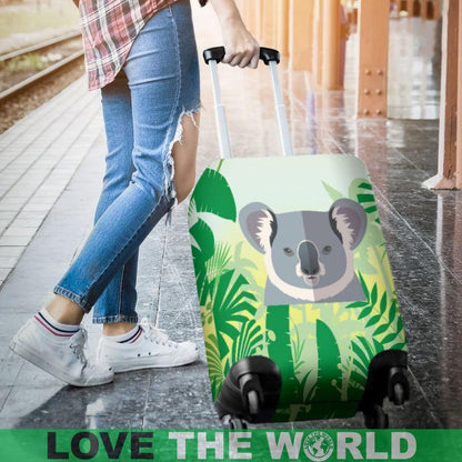 AUSTRALIA KOALA ON THE JUNGLE LUGGAGE COVER K5-LUGGAGE COVERS-HP Arts-Luggage Covers - AUSTRALIA KOA ON THE JUNGLE LUGGAGE COVER C1-Small 18-22 in / 45-55 cm-Vibe Cosy™