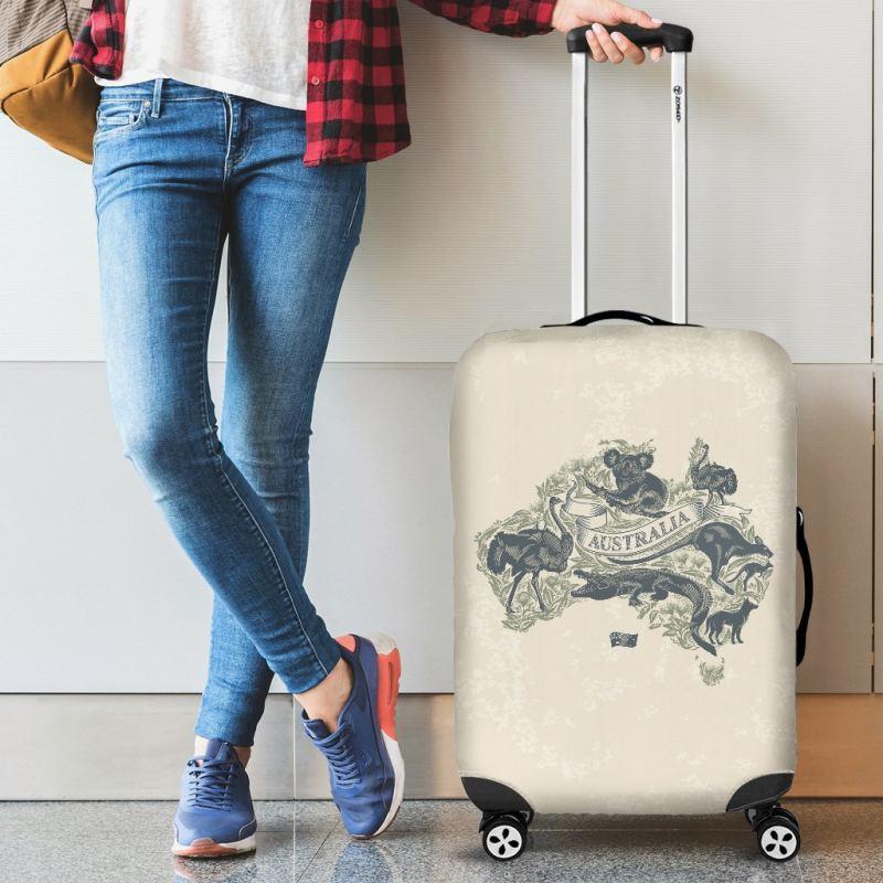 AUSTRALIA LUGGAGE COVER 02 K5-LUGGAGE COVERS-HP Arts-Luggage Covers - AUSTRALIA LUGGAGE COVER 02 C1-Small 18-22 in / 45-55 cm-Vibe Cosy™