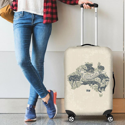 AUSTRALIA LUGGAGE COVER 02 K5-LUGGAGE COVERS-HP Arts-Luggage Covers - AUSTRALIA LUGGAGE COVER 02 C1-Small 18-22 in / 45-55 cm-Vibe Cosy™