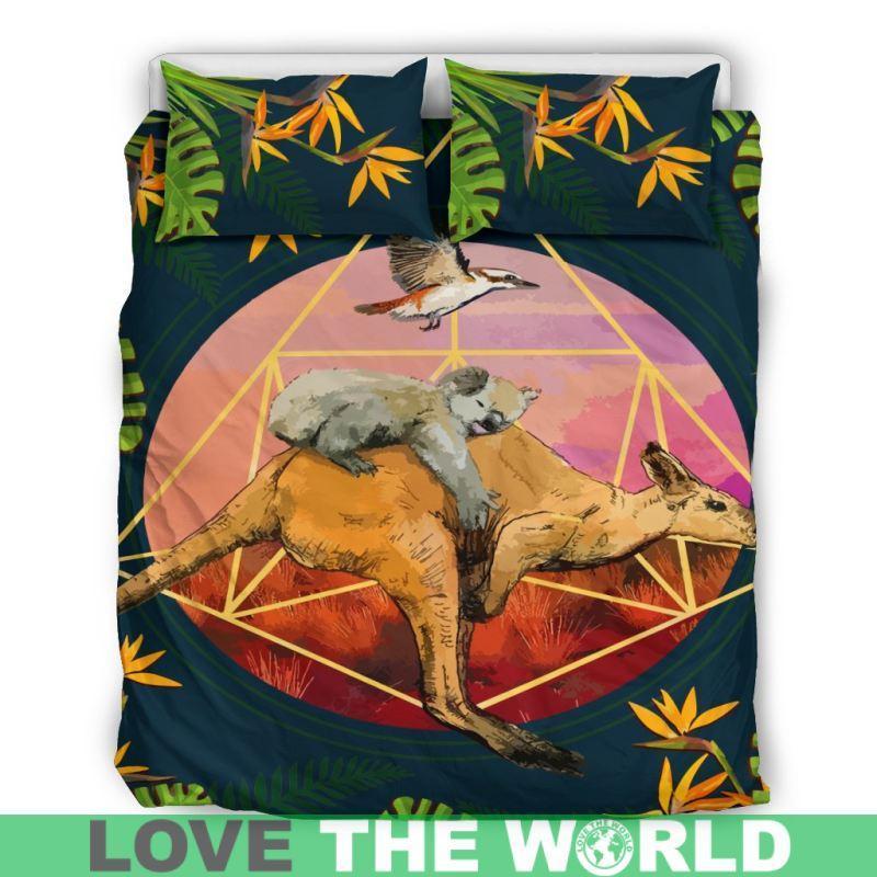 Australian Bedding Set - Animal™ K5-BEDDING SETS-HP Arts-Navy - Inner Color Beige-Queen/Full-Navy-Vibe Cosy™
