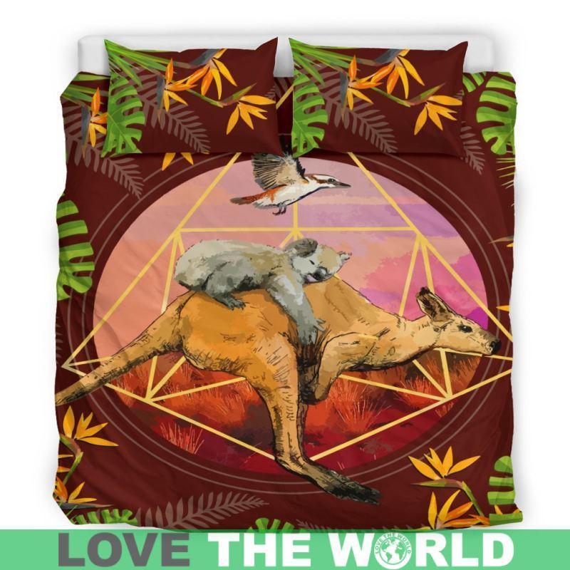 Australian Bedding Set - Animal™ K5-BEDDING SETS-HP Arts-Red - Inner Color Black-King-Red-Vibe Cosy™