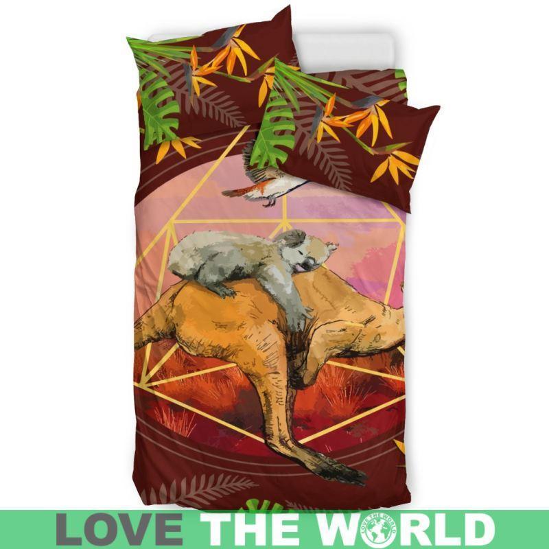 Australian Bedding Set - Animal™ K5-BEDDING SETS-HP Arts-Red - Inner Color Black-Twin-Red-Vibe Cosy™