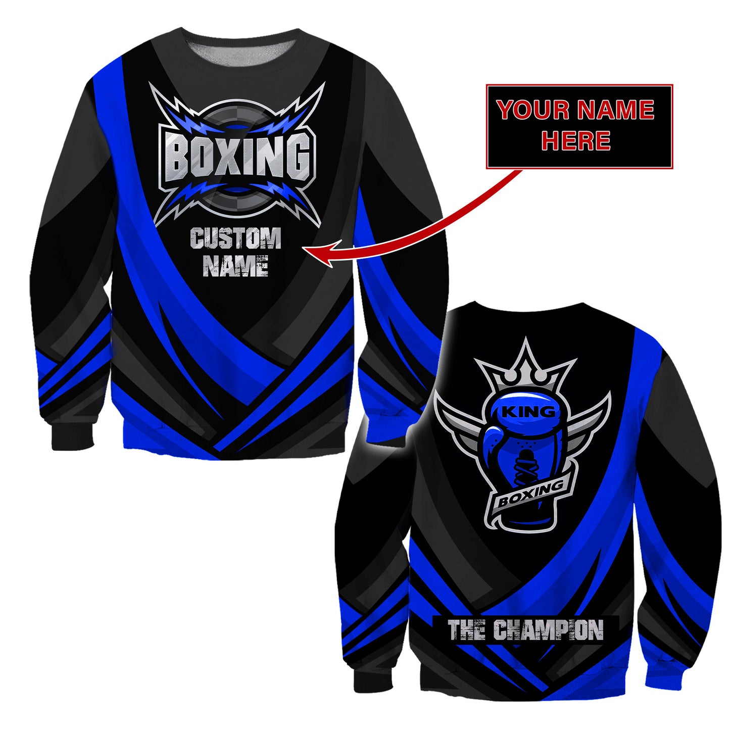 Customize Name Boxing 3D All Over Printed Unisex Shirts