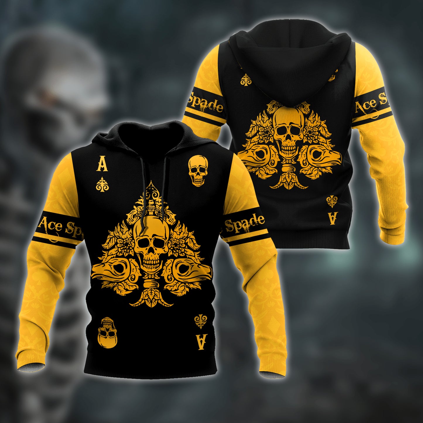 Ace Spade 3D All Over Printed Unisex Shirts