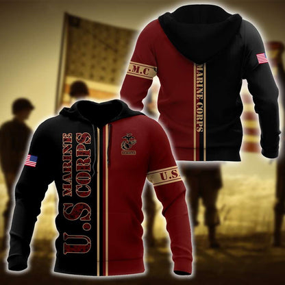 US Marine Corps 3D All Over Printed Unisex Shirts