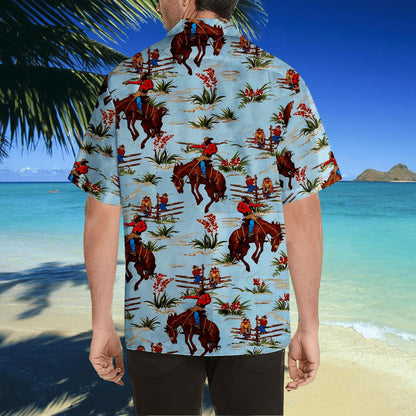 Cowboy Blue Hawaiian Shirt TQH20072801-Apparel-TQH-Hawaiian shirt-S-Vibe Cosy™