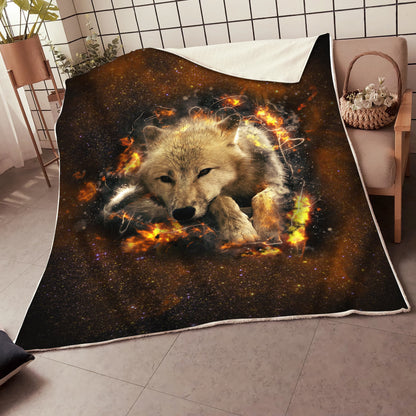 Wolf 3D All Over Printed Blanket