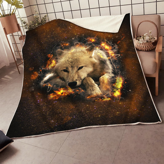 Wolf 3D All Over Printed Blanket