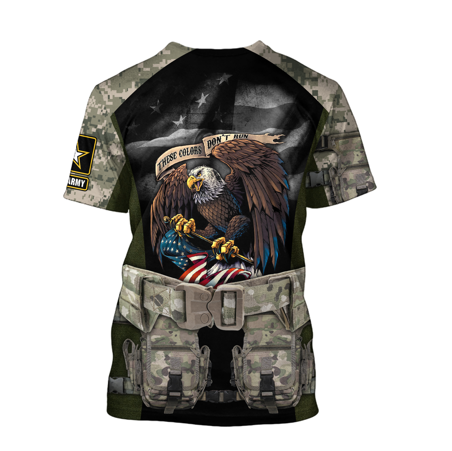 Army Veteran Our Flag Does Not Fly Because The Wind 3d shirts