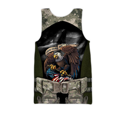 Army Veteran Our Flag Does Not Fly Because The Wind 3d shirts