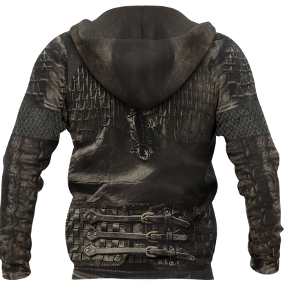 Irish Armor Knight Warrior Chainmail 3D All Over Printed Shirts For Men and Women AM020304-Apparel-TT-Hoodie-S-Vibe Cosy™
