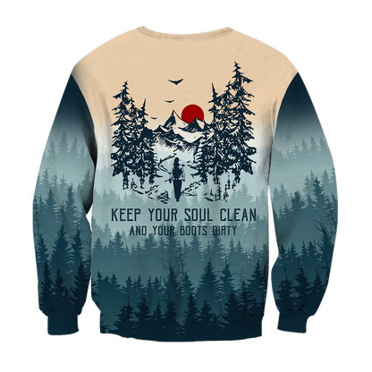 Hiking trails open Born to hike 3D all over printed shirts