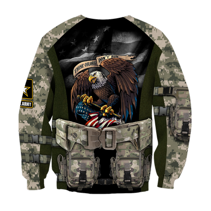 Army Veteran Our Flag Does Not Fly Because The Wind 3d shirts