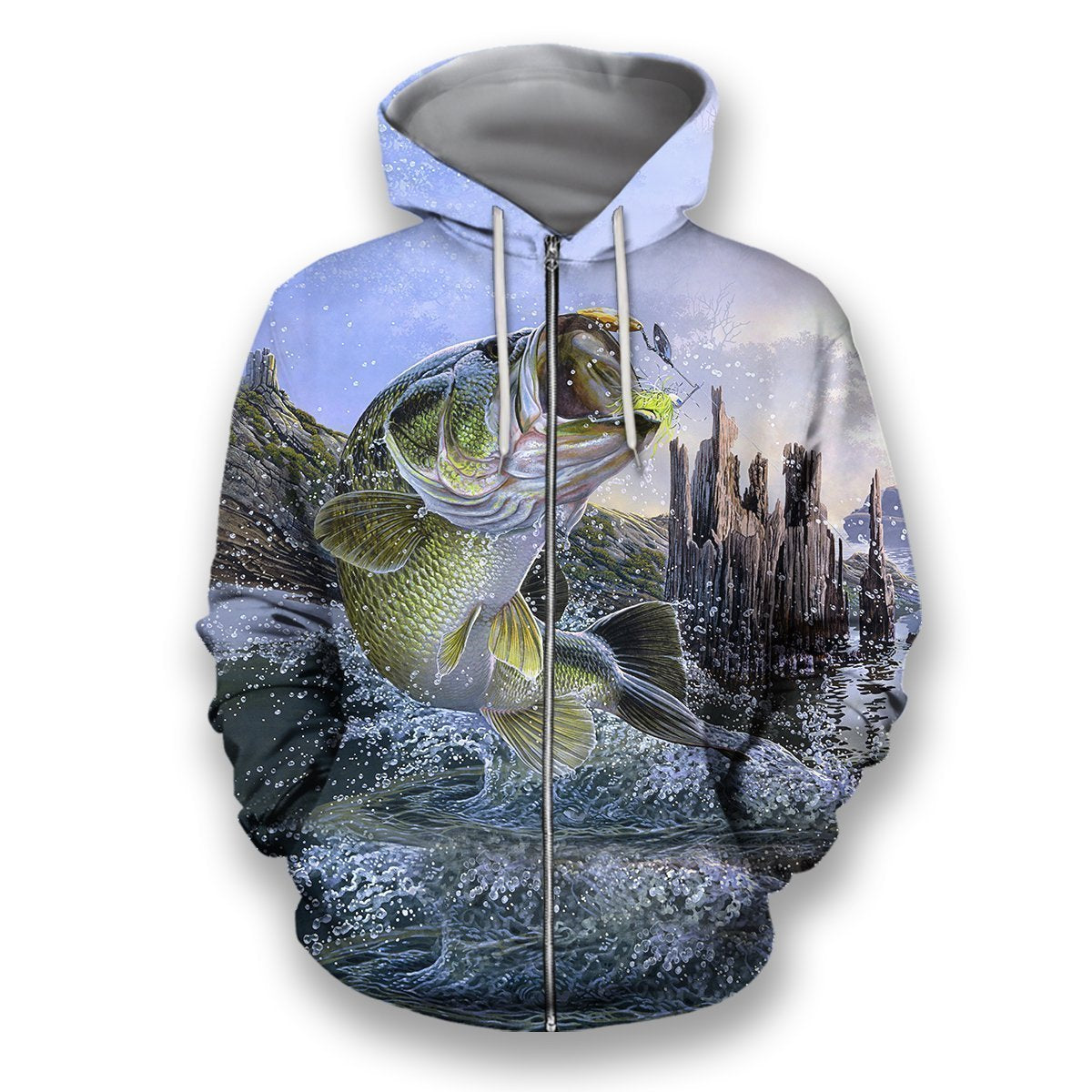 All Over Print Fishing Shirts-Apparel-HbArts-Zipped Hoodie-S-Vibe Cosy™