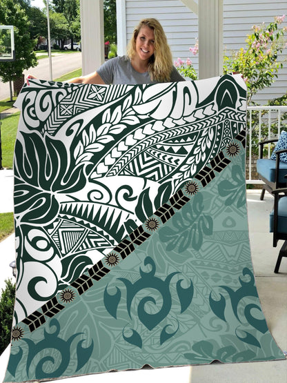 Premium Leaves And Turtles Blanket