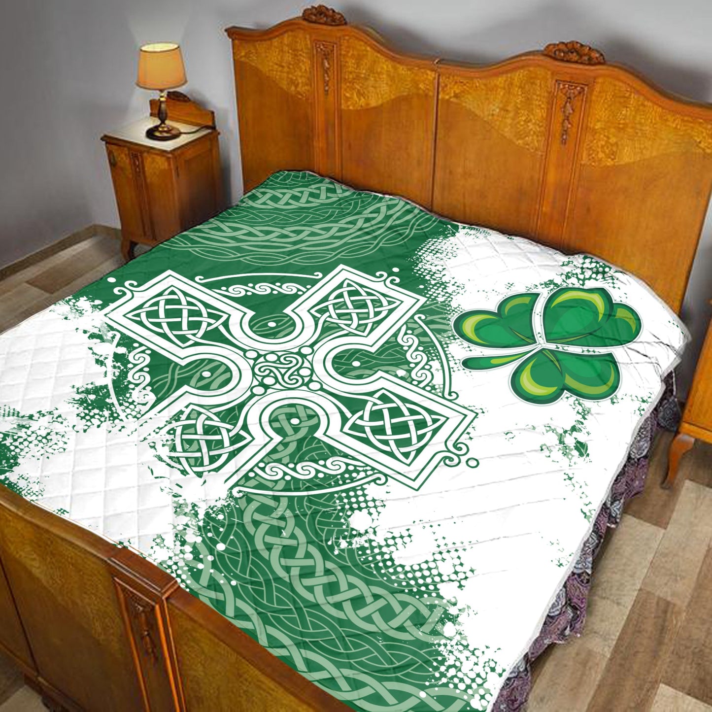 Celtic Cross 3D All Over Printed Quilt