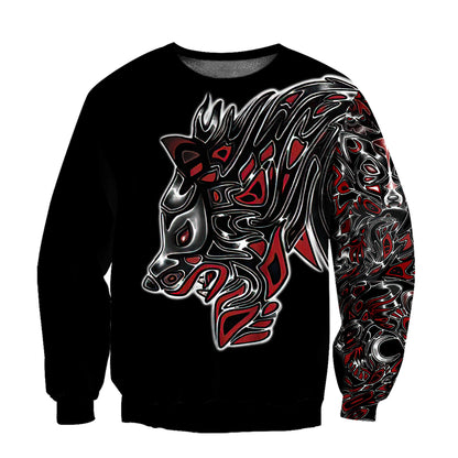 Wolf Tattoo 3D All Over Printed Unisex Shirts No 01