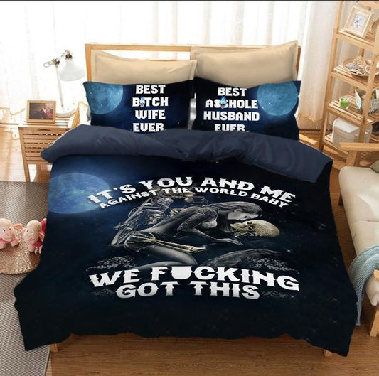 You and me against the world Bedding Sets-Bedding Set-6teenth Outlet-Twin 2PCS-Vibe Cosy™