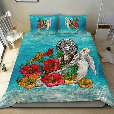 Ocean Turtle Hibiscus Bedding Set-ML-ML-US Twin-Vibe Cosy™